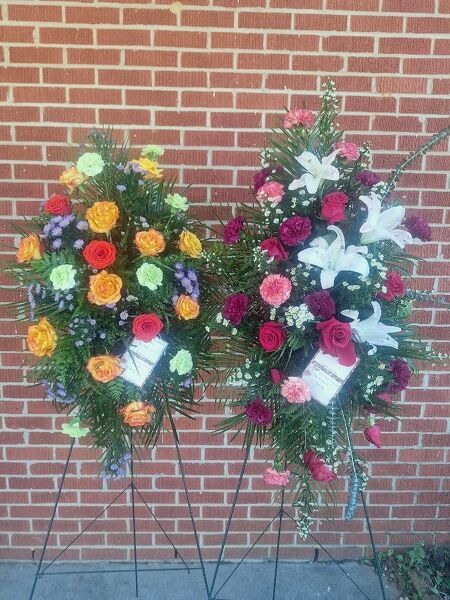 Easel Arrangements from Rogers Florist, your flower shop in Meridian, MS