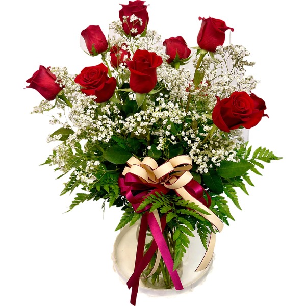 Dozen Red Roses from Rogers Florist, your flower shop in Meridian, MS