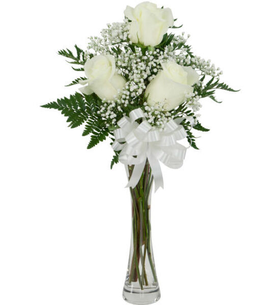 White Roses from Rogers Florist, your flower shop in Meridian, MS